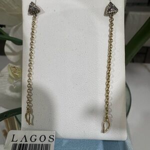LAGOS Two-Tone Chain Earrings